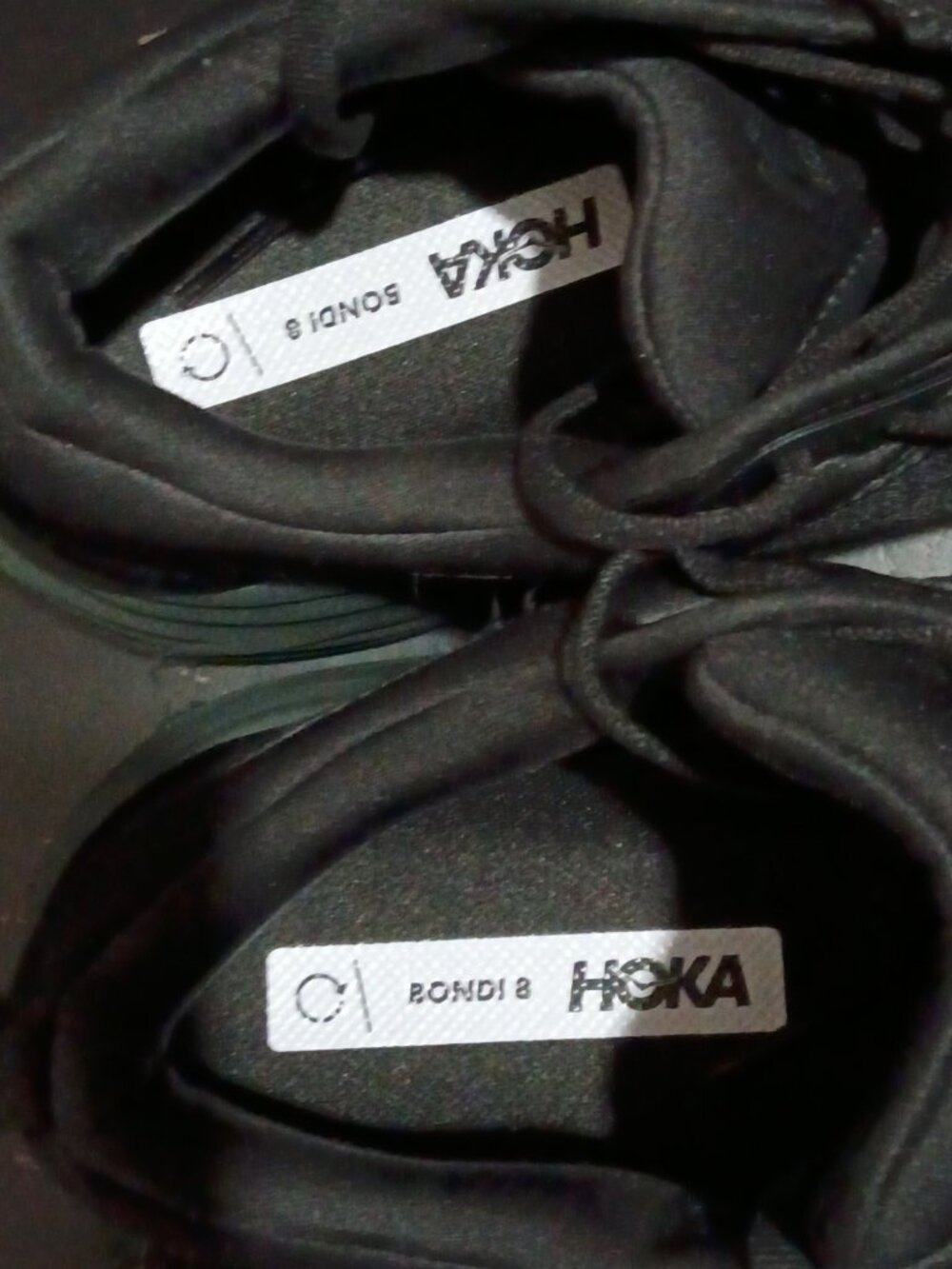 Hoka One One Bondi 8 Womens size 10B Black White Running Shoes 1127952 BBLC - Picture 11 of 13